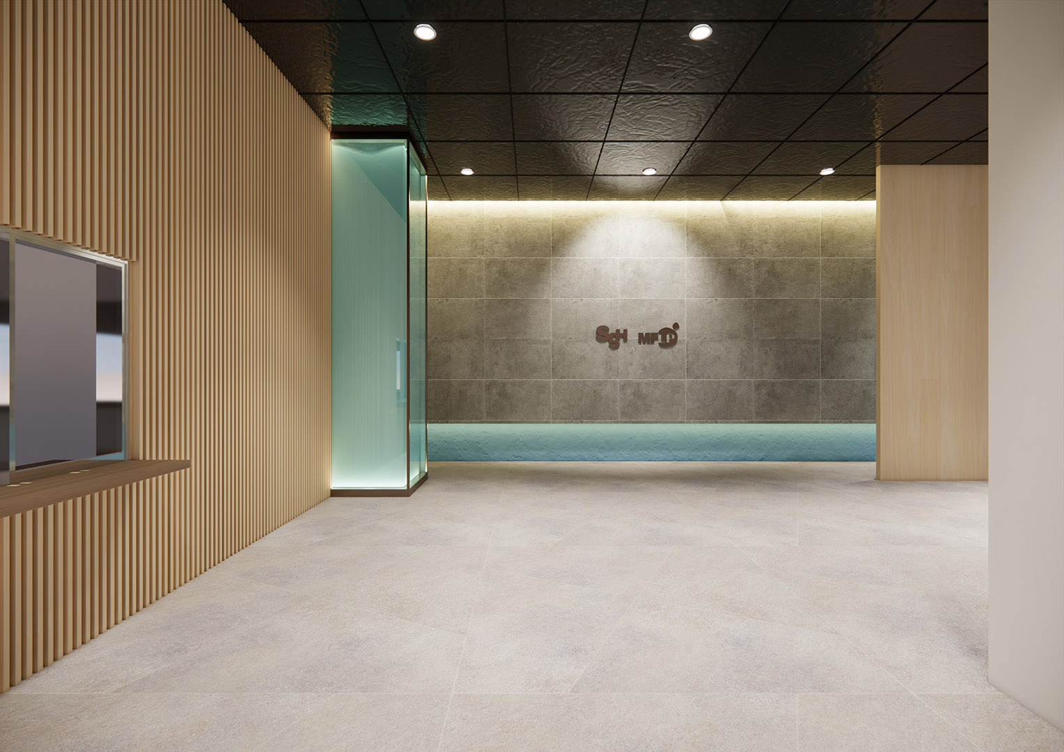 神崎川・鋳造業をモチーフにしたメインエントランス（内装）イメージ