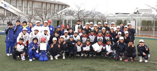 Cグランド 野手担当(2)、参加者集合写真