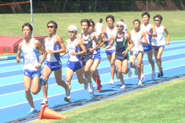 千歳陸上競技場でのスピード練習