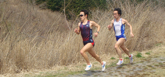 クロスカントリー練習（清水選手・石田選手）