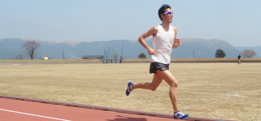 トラック練習（辰巳選手）