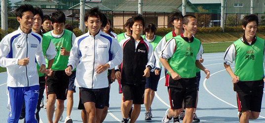 生徒のみなさんと体験ジョギング